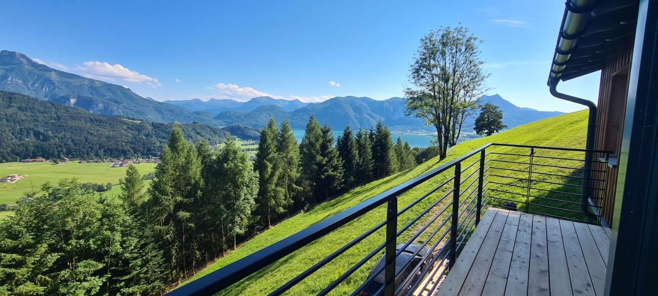 Ruhige Bergvilla In Alleinlage Am Mondsee Mit Seeblick Bergblick Und Whirlpool Innerschwand Экстерьер фото